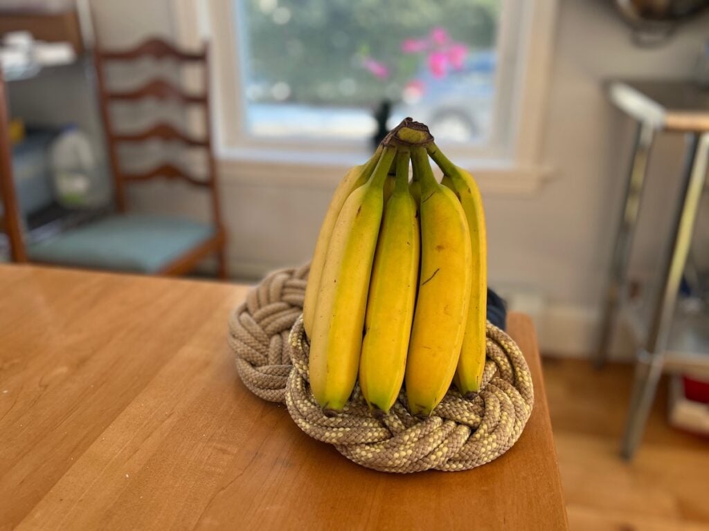 bananas on a table