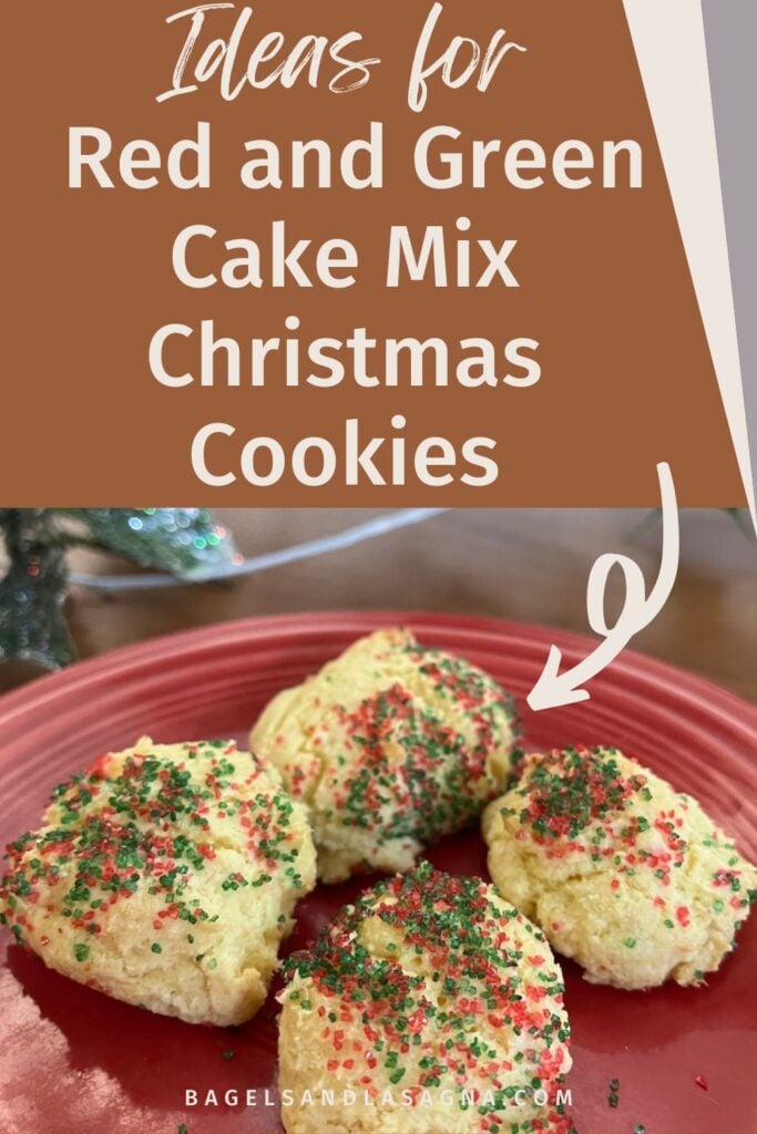 A delightful plate of cake mix Christmas cookies, topped with festive red and green sprinkles, offers sweet inspiration for your holiday baking.